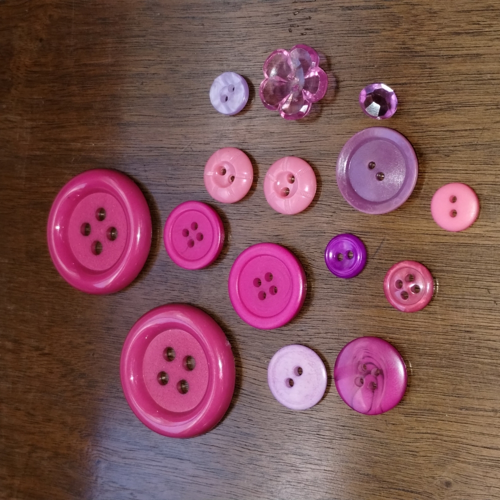 Assorted Pink Buttons